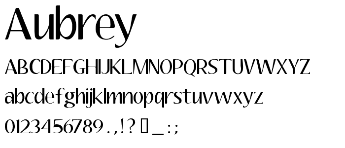 Aubrey font