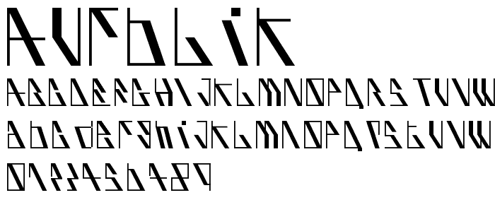 AufBliK font