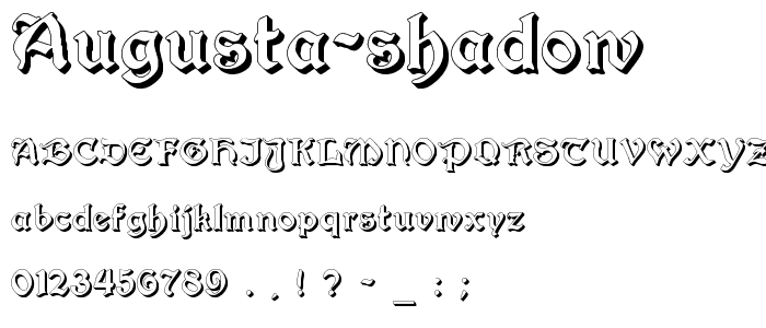 Augusta Shadow font