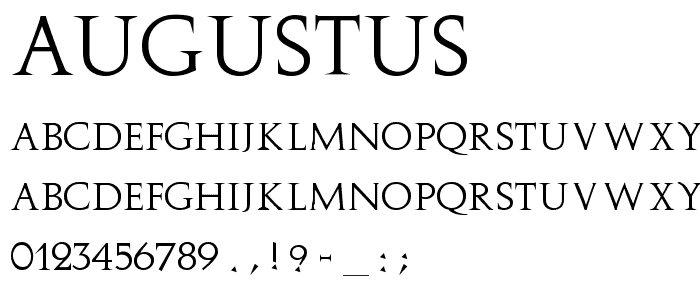 Augustus font