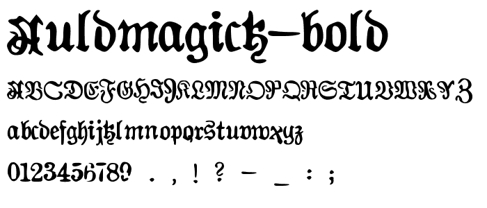 AuldMagick Bold font