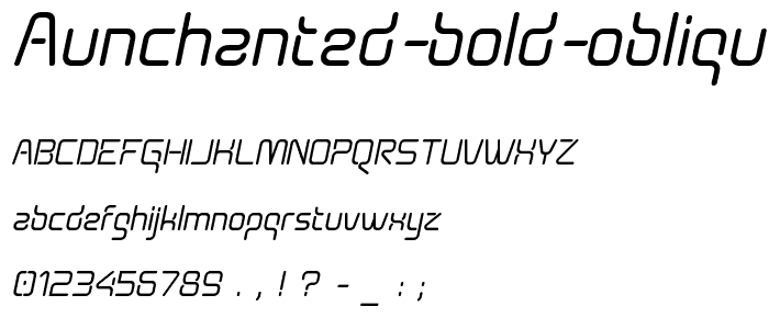 Aunchanted Bold Oblique font