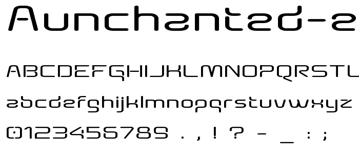 Aunchanted Expanded Bold font