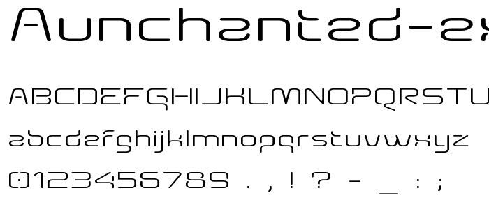 Aunchanted Expanded font