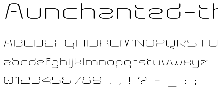 Aunchanted Thin Expanded font