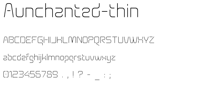 Aunchanted Thin font