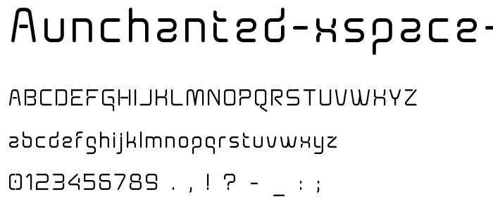 Aunchanted Xspace Bold font