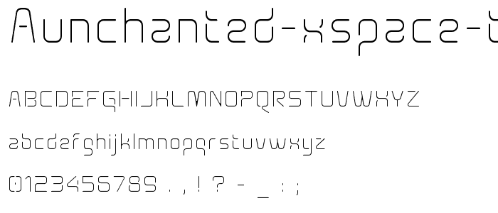 Aunchanted Xspace Thin font