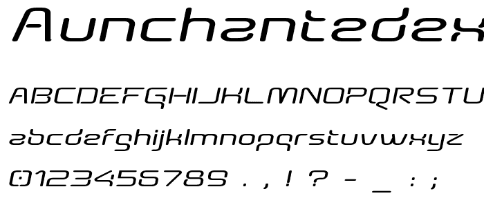 AunchantedExpandedBoldOblique font
