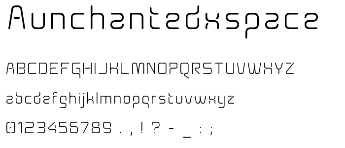 AunchantedXspace font
