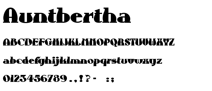 AuntBertha font