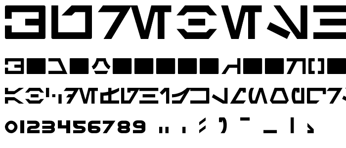Aurebesh Normal font