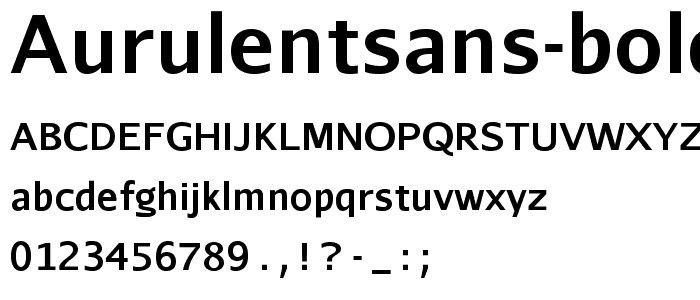 AurulentSans-Bold font