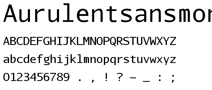 AurulentSansMono-Regular font