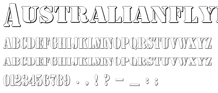 AustralianFlyingCorpsStencilC font