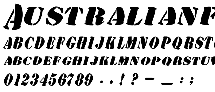 AustralianFlyingCorpsStencilSG font