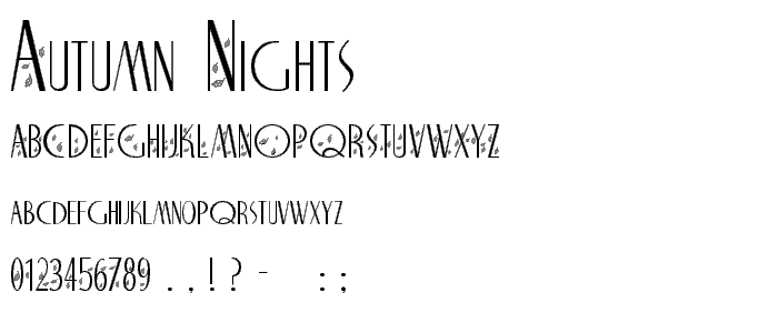 Autumn Nights font
