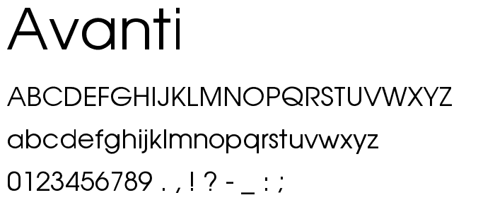 Avanti font