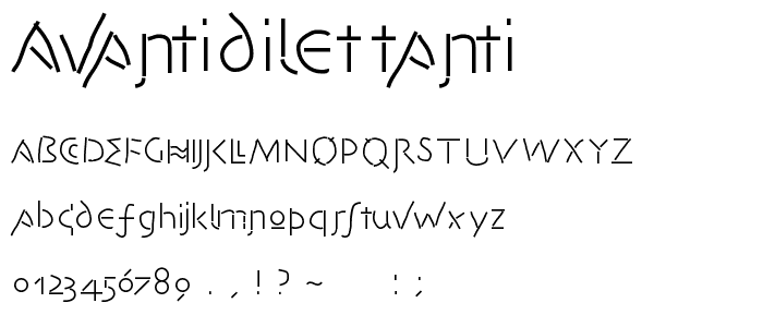 AvantiDilettanti font