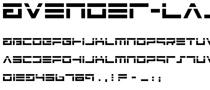 Avenger Laser font