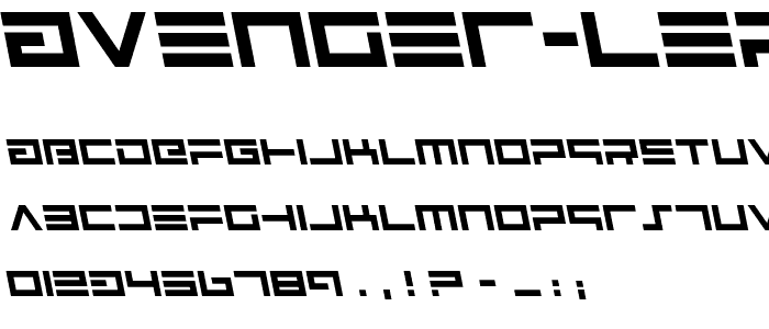 Avenger Leftalic font