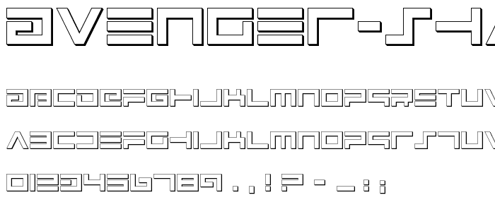 Avenger Shadow font