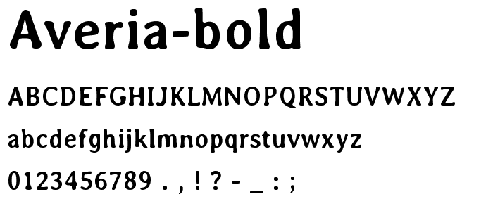 Averia-Bold font