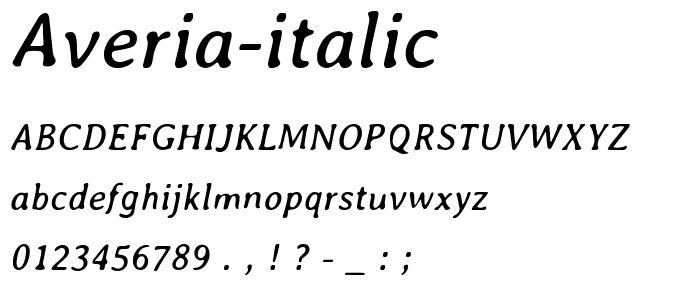 Averia-Italic font
