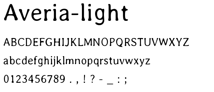 Averia-Light font