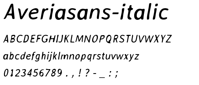 AveriaSans-Italic font