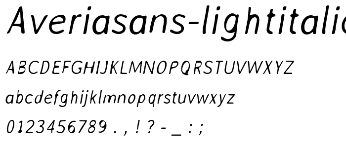 AveriaSans-LightItalic font