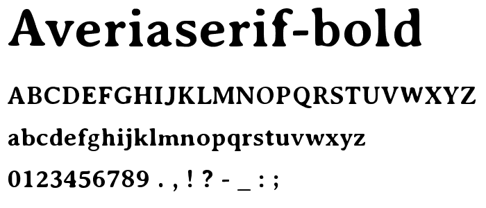 AveriaSerif-Bold font