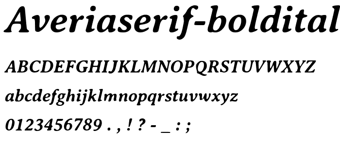 AveriaSerif-BoldItalic font