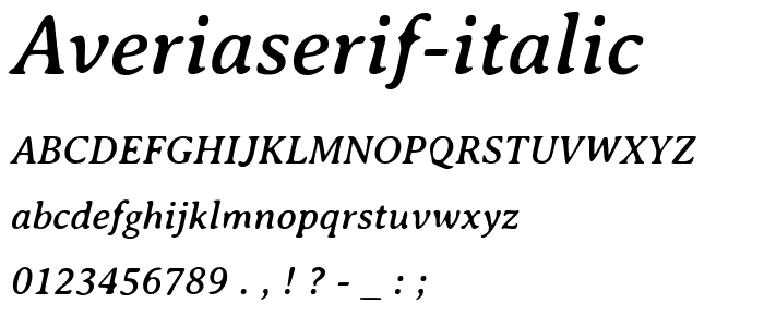 AveriaSerif-Italic font
