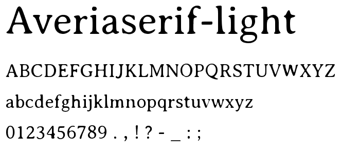 AveriaSerif-Light font