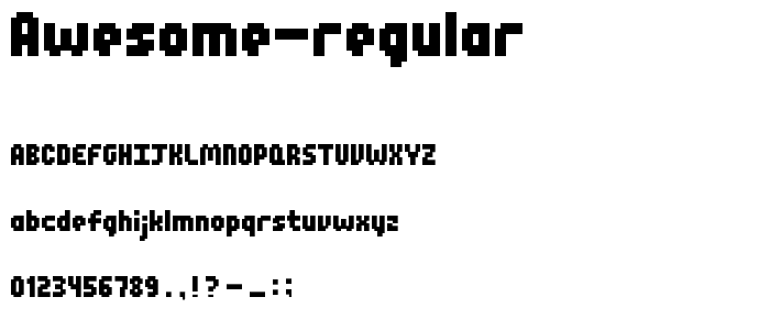 Awesome Regular font