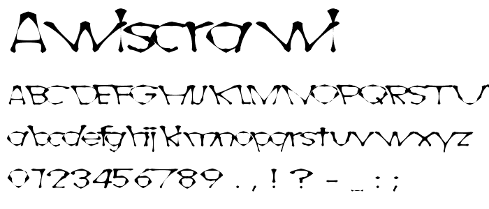 AwlScrawl font