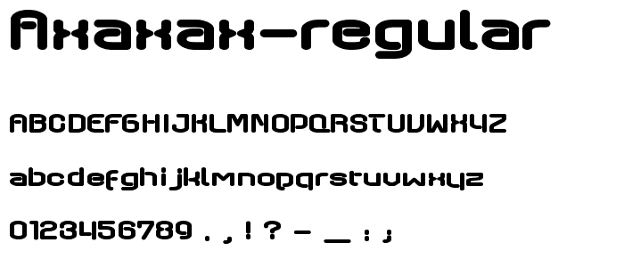 Axaxax Regular font