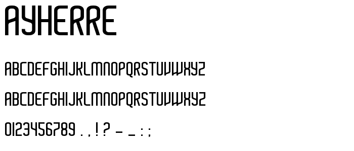 Ayherre font