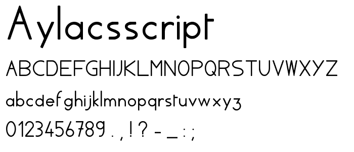 AylaCSscript font