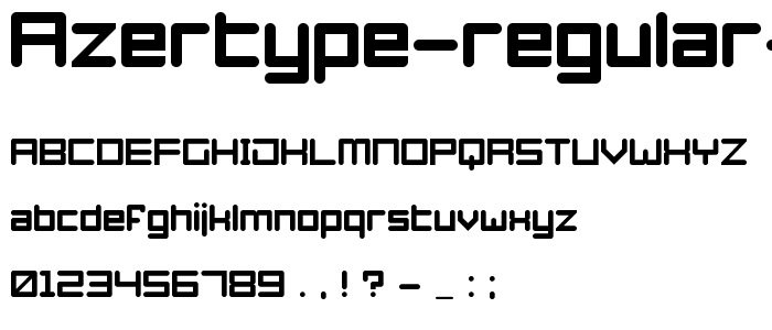 Azertype Regular Regular font