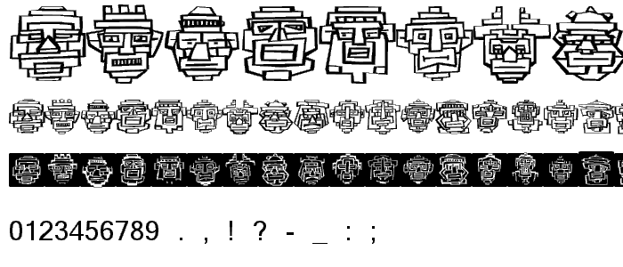 Aztecish font