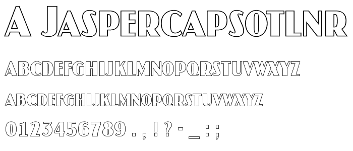 a_JasperCapsOtlNr font