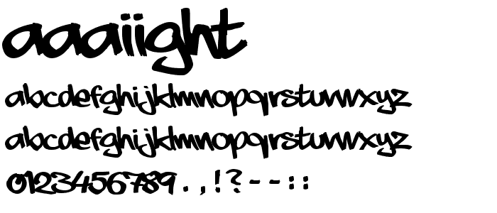 aaaiight_ font