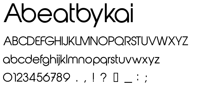 abeatbyKai font
