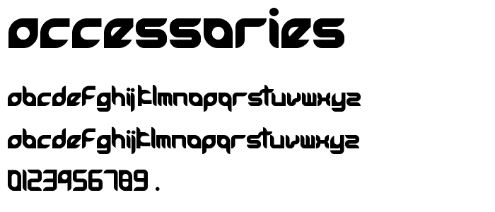 accessories font