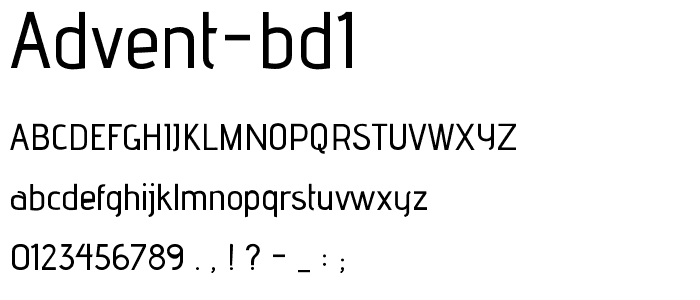 advent-Bd1 font