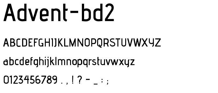 advent-Bd2 font