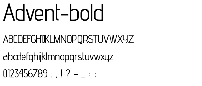 advent Bold font
