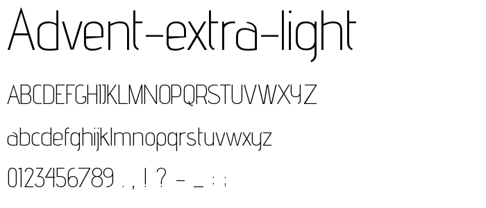 advent Extra Light font